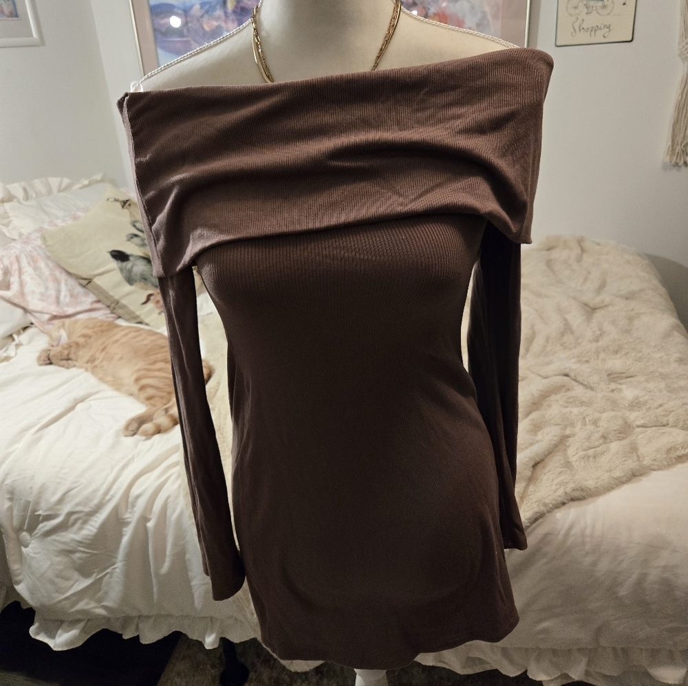 See You Monday Elegant Brown Dress